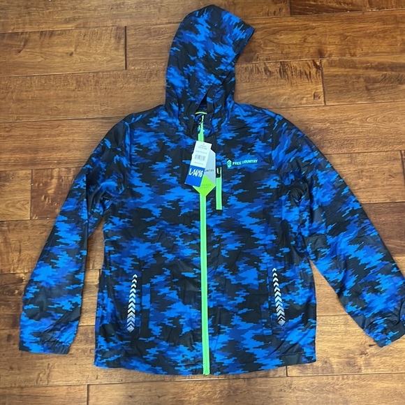Free Country Boys Windshear Jacket Electric Blue, Size L - Picture 3 of 7
